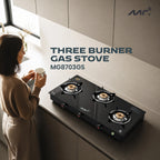 MR PLUS THREE BURNER GAS STOVE MG8703GS