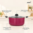 MR PLUS BIRIYANI POT 8 LTR GLASS LID