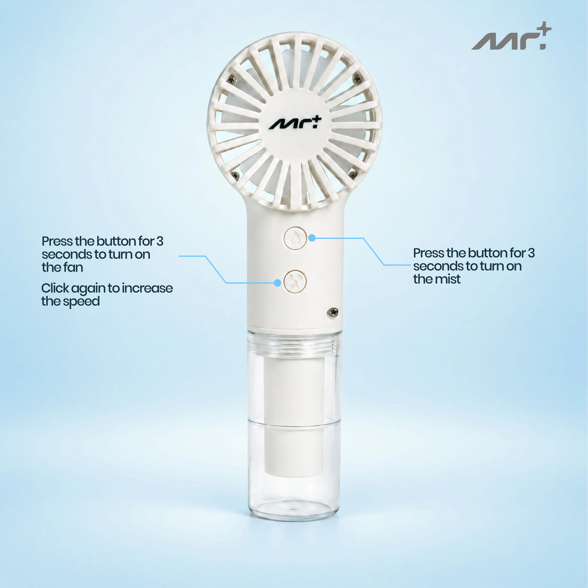 MR PLUS HANDHELD MIST RECHARGEABLE FAN MF.6111