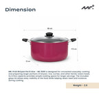 MR PLUS BIRIYANI POT 8 LTR GLASS LID