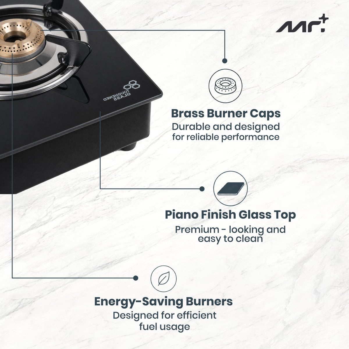 MR PLUS THREE BURNER GAS STOVE MG8703GS