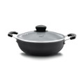MR PLUS  KADAI 28 CM WITH GLASS LID I/B MC8143