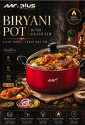 MR PLUS BIRIYANI POT 10 LTR GLASS LID