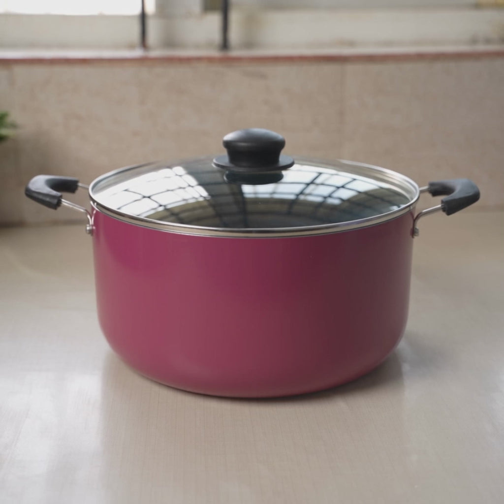 MR PLUS BIRIYANI POT 8 LTR GLASS LID
