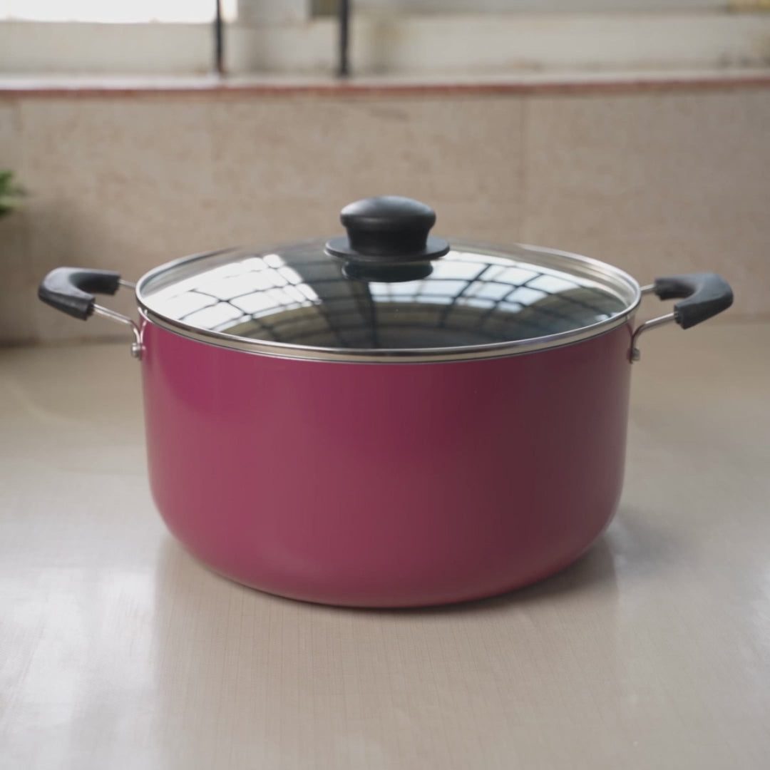 MR PLUS BIRIYANI POT 8 LTR GLASS LID